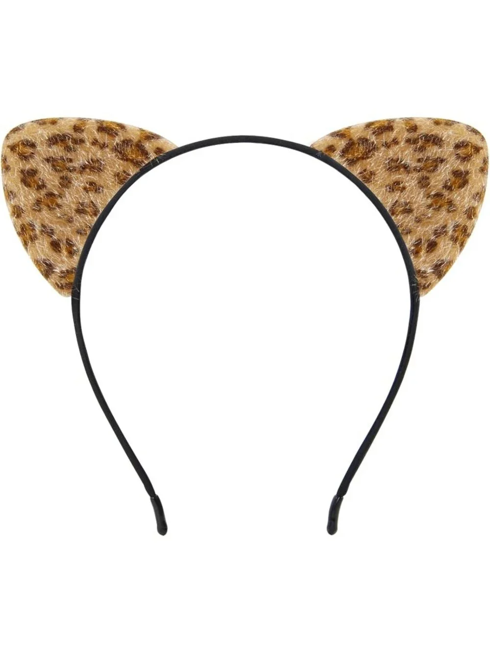 Women Leopard Ears Sequin Handmade Mickey Mouse Headband 2 Pieces
